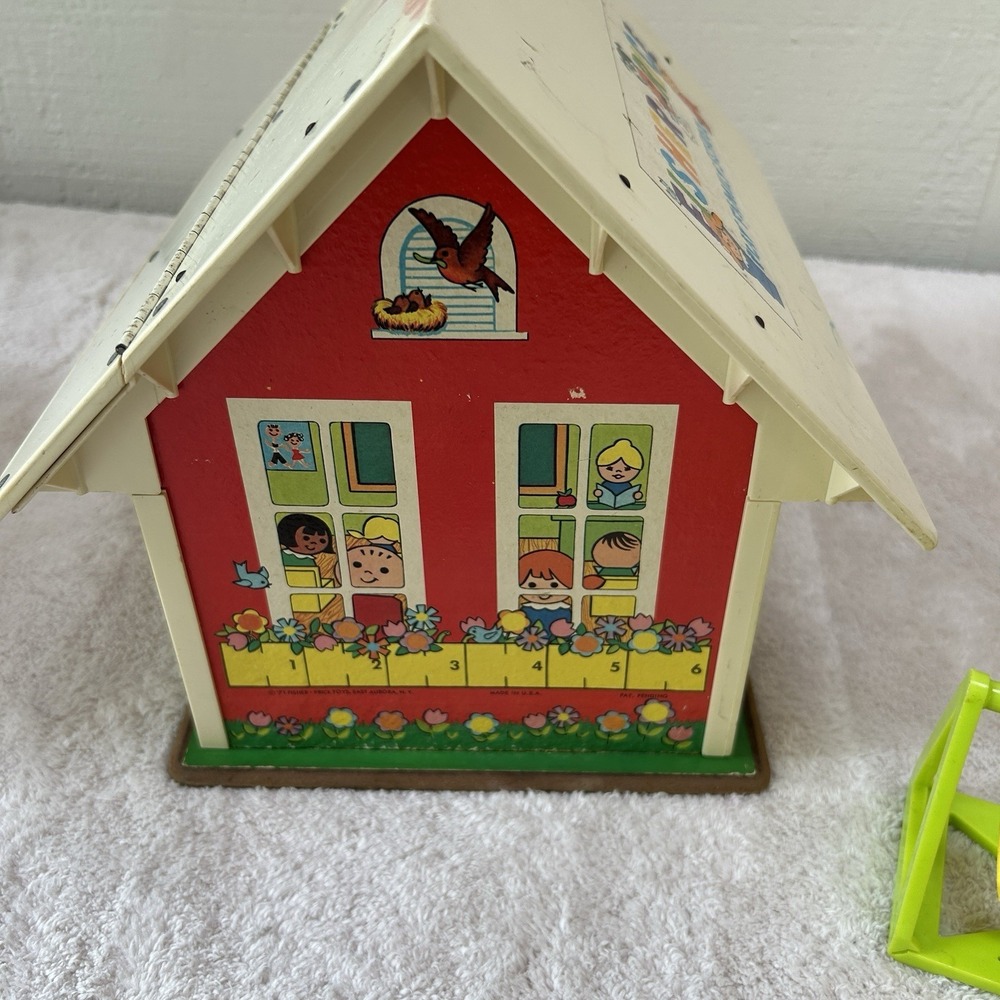 Vintage 1971 Fisher Price Little People School House 923 - Picture 6 of 9